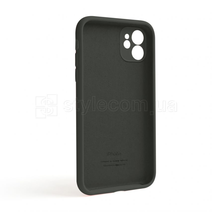 Чехол Full Silicone Case для Apple iPhone 11 dark olive (35) закрытая камера