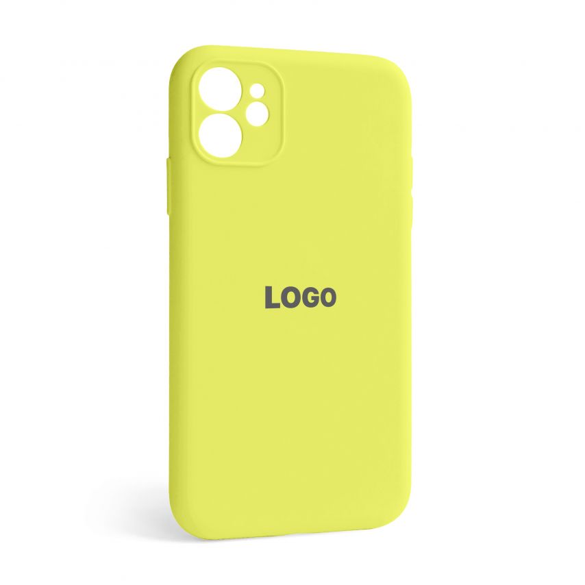 Чохол Full Silicone Case для Apple iPhone 12 flash lime (41) закрита камера
