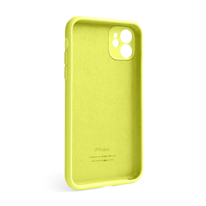 Чохол Full Silicone Case для Apple iPhone 12 flash lime (41) закрита камера