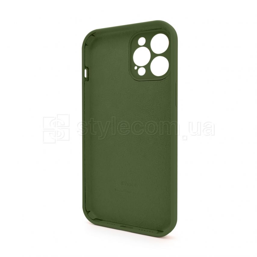 Чехол Full Silicone Case для Apple iPhone 12 Pro Max army green (45) закрытая камера