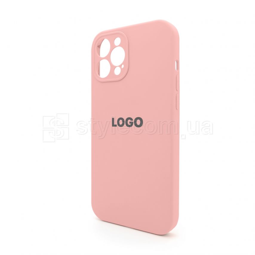 Чехол Full Silicone Case для Apple iPhone 12 Pro Max light pink (12) закрытая камера