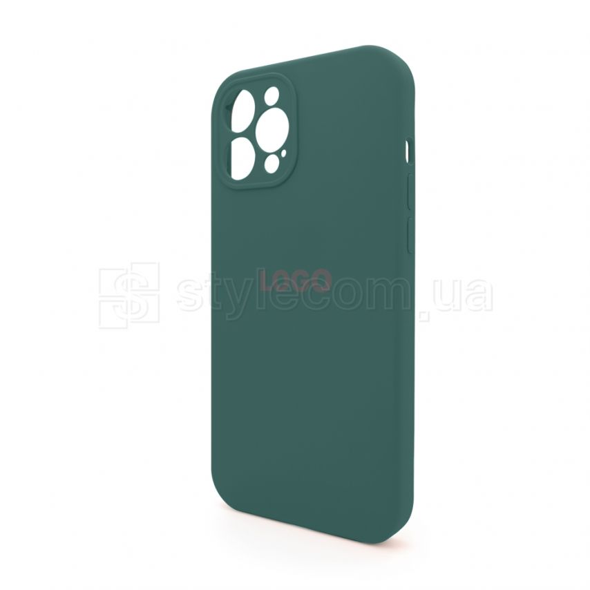 Чехол Full Silicone Case для Apple iPhone 12 Pro Max pine green (55) закрытая камера
