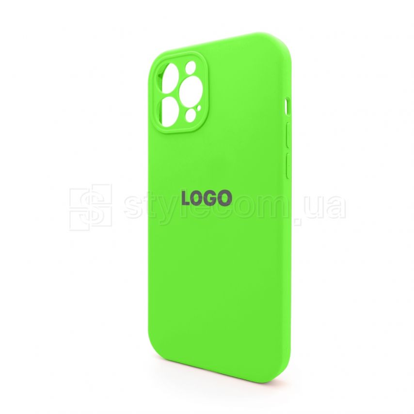 Чехол Full Silicone Case для Apple iPhone 12 Pro Max shiny green (40) закрытая камера