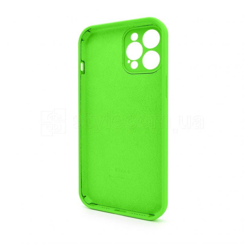 Чехол Full Silicone Case для Apple iPhone 12 Pro Max shiny green (40) закрытая камера