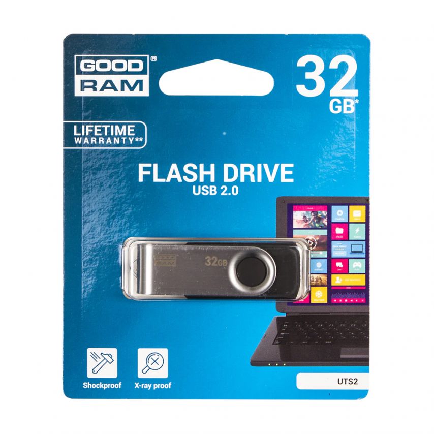 Флеш-пам'ять USB GOODRAM (Twister) UTS2 32GB black (UTS2-0320K0R11)