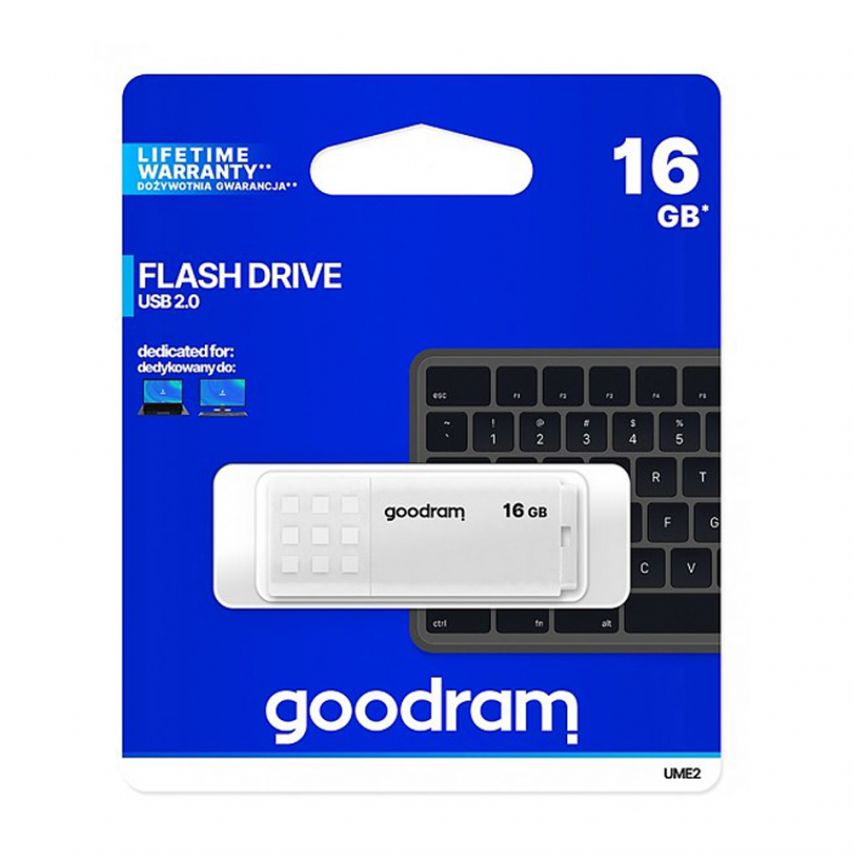 Флеш-пам'ять USB GOODRAM UME2 16GB white (UME2-0160W0R11)