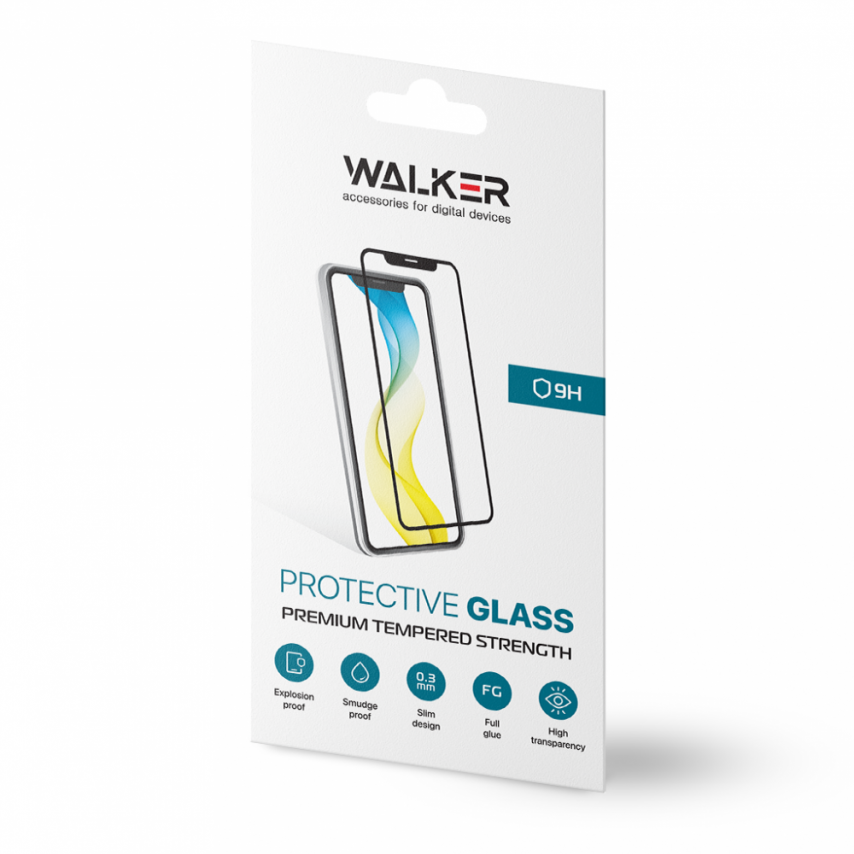 Защитное стекло WALKER Full Glue для Apple iPhone 13 Pro Max black
