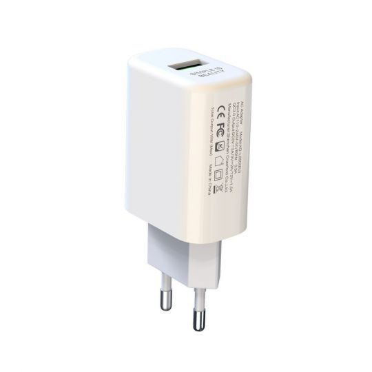 Мережевий зарядний пристрій (адаптер) XO L85D QC3.0 / 18W white