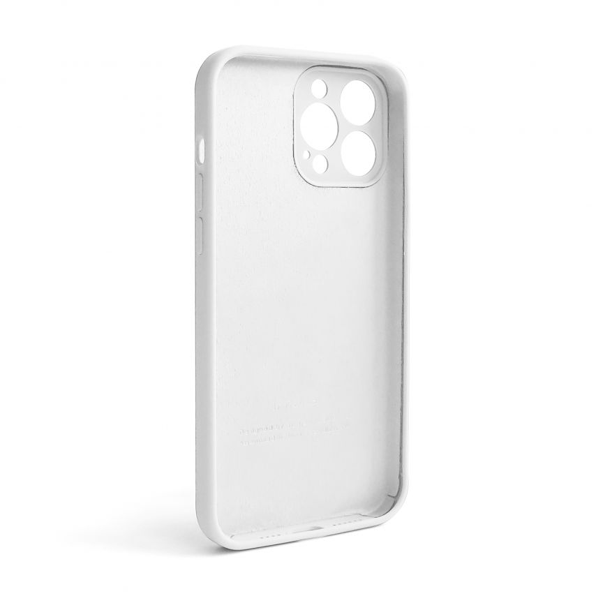 Чехол Full Silicone Case для Apple iPhone 13 Pro Max white (09) закрытая камера (без логотипа)