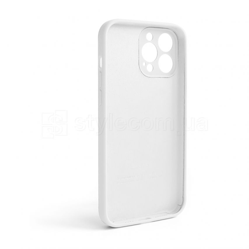 Чехол Full Silicone Case для Apple iPhone 13 Pro Max white (09) закрытая камера (без логотипа)