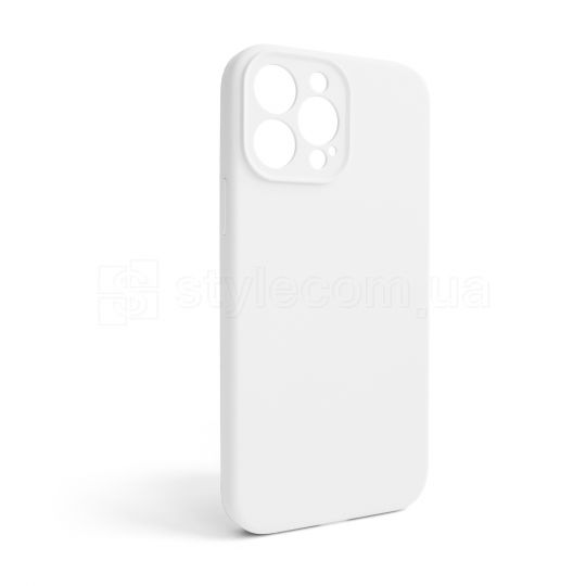 Чехол Full Silicone Case для Apple iPhone 13 Pro Max white (09) закрытая камера (без логотипа)