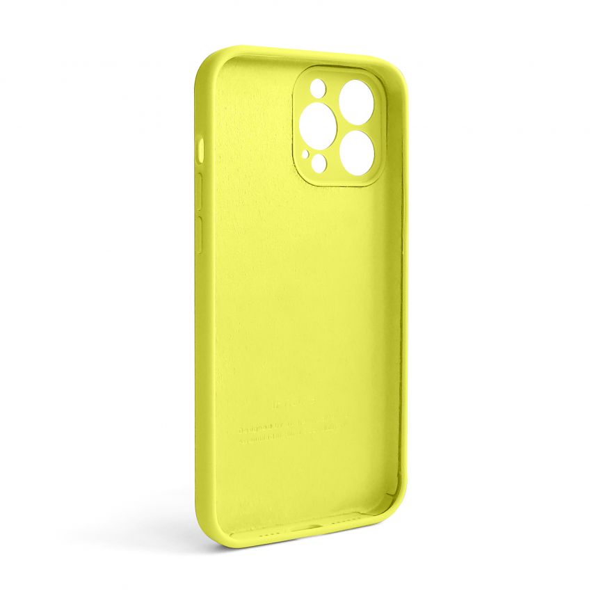 Чохол Full Silicone Case для Apple iPhone 13 Pro Max flash lime (41) закрита камера (без логотипу)