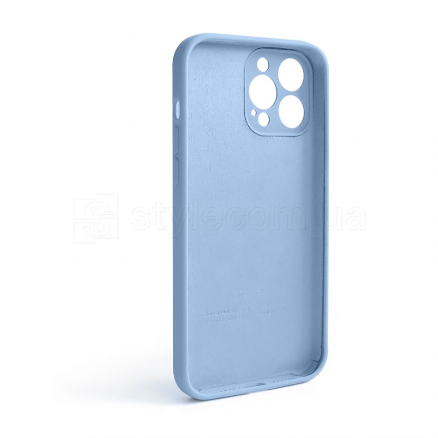 Чехол Full Silicone Case для Apple iPhone 13 Pro Max light blue (05) закрытая камера (без логотипа)