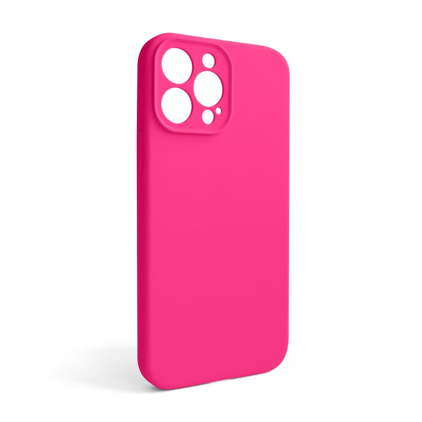 Чехол Full Silicone Case для Apple iPhone 13 Pro Max shiny pink (38) закрытая камера (без логотипа)