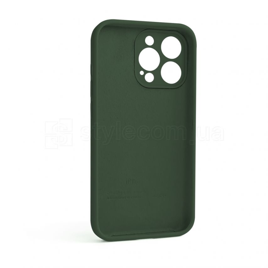 Чехол Full Silicone Case для Apple iPhone 13 Pro atrovirens green (54) закрытая камера (без логотипа)