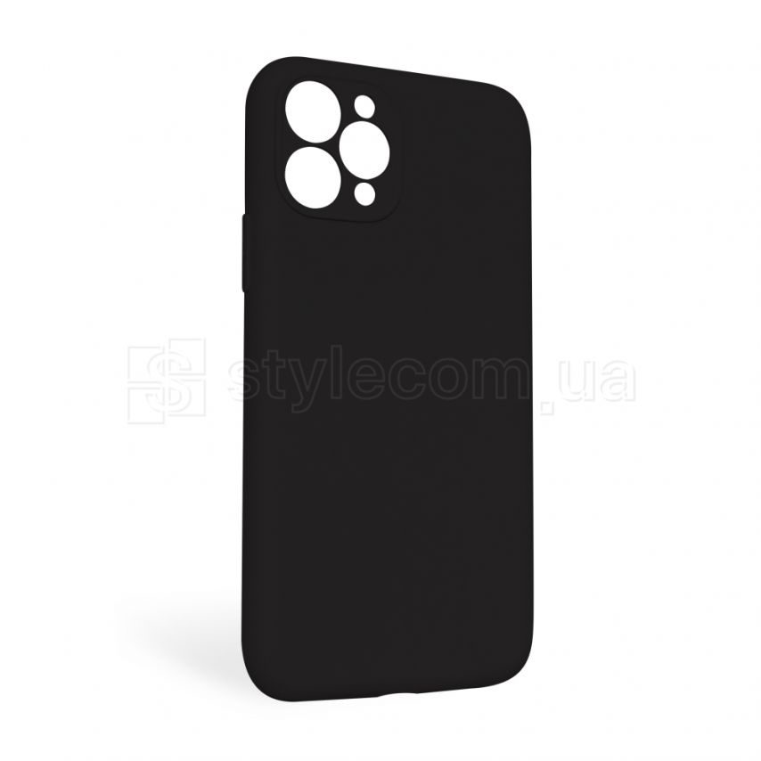 Чехол Full Silicone Case для Apple iPhone 11 Pro Max black (18) закрытая камера (без логотипа)