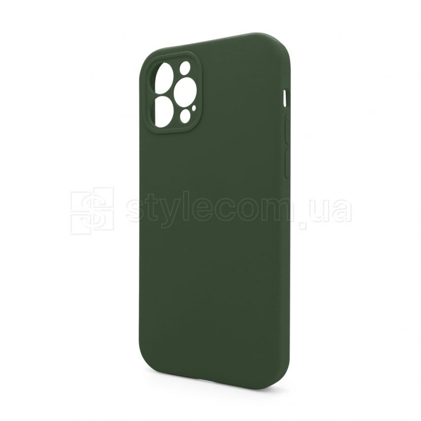 Чехол Full Silicone Case для Apple iPhone 12 Pro atrovirens green (54) закрытая камера (без логотипа)