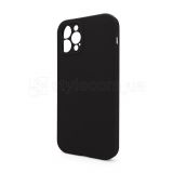Чохол Full Silicone Case для Apple iPhone 12 Pro black (18) закрита камера (без логотипу)