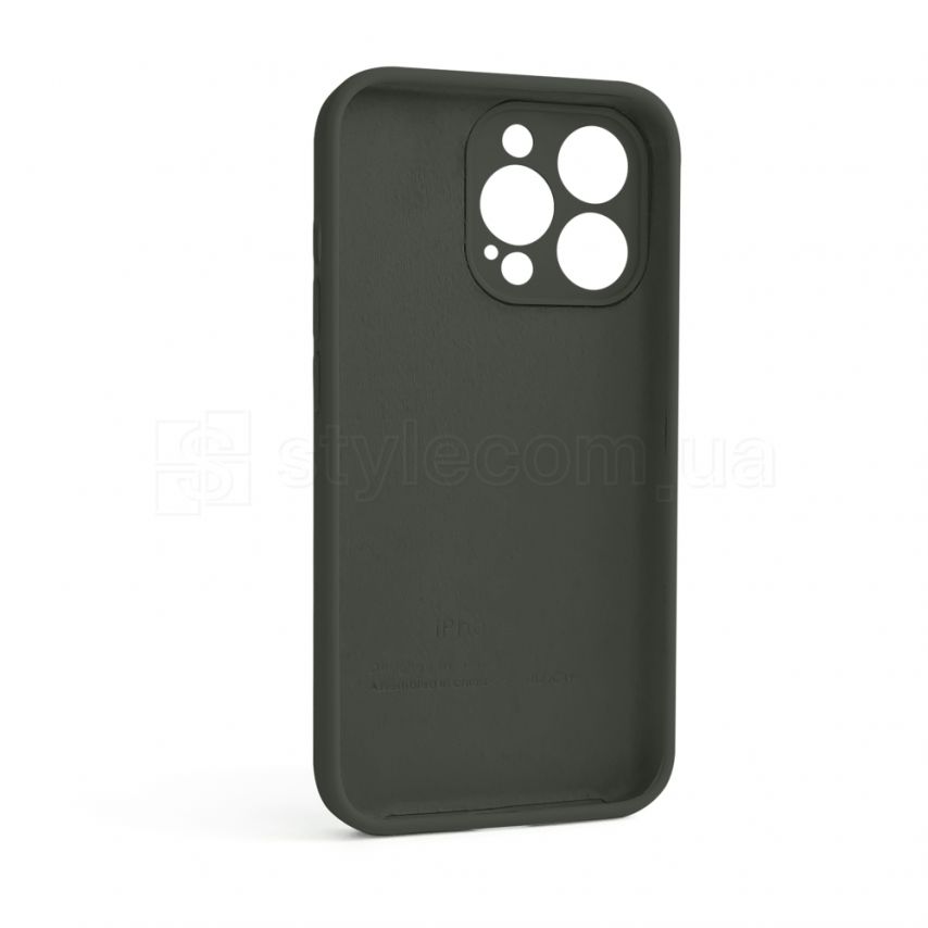 Чехол Full Silicone Case для Apple iPhone 13 Pro dark olive (35) закрытая камера (без логотипа)