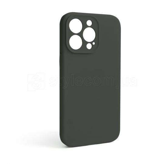 Чехол Full Silicone Case для Apple iPhone 13 Pro dark olive (35) закрытая камера (без логотипа)