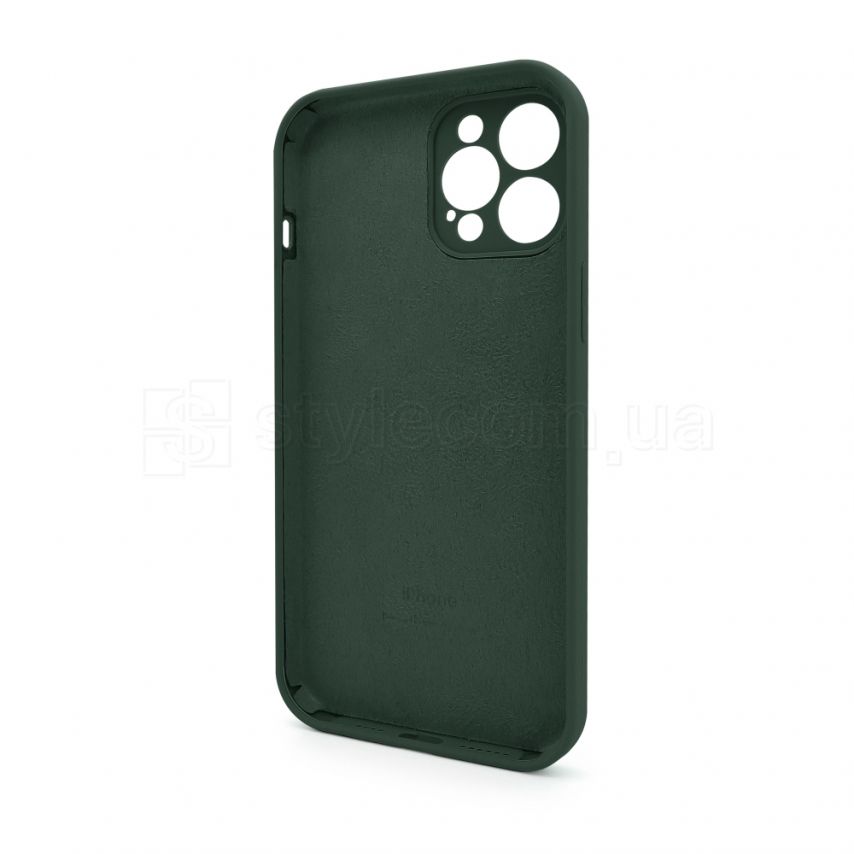 Чехол Full Silicone Case для Apple iPhone 12 Pro Max atrovirens green (54) закрытая камера (без логотипа)