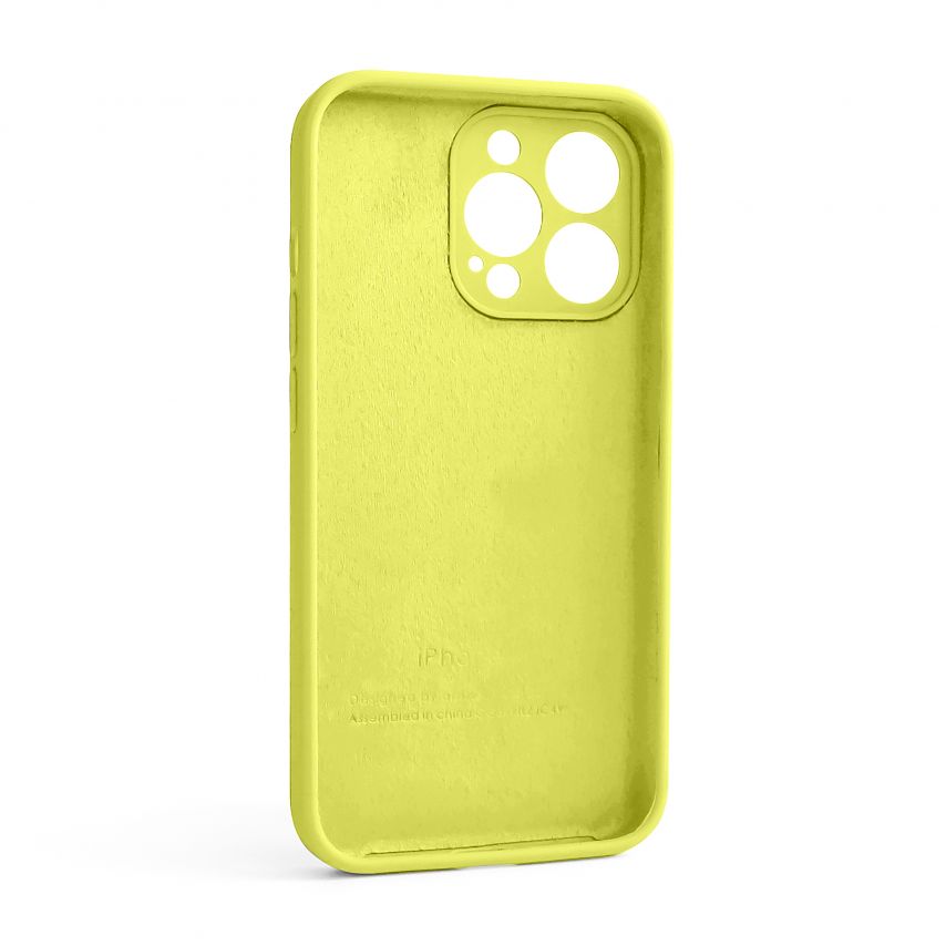 Чехол Full Silicone Case для Apple iPhone 13 Pro flash lime (41) закрытая камера (без логотипа)