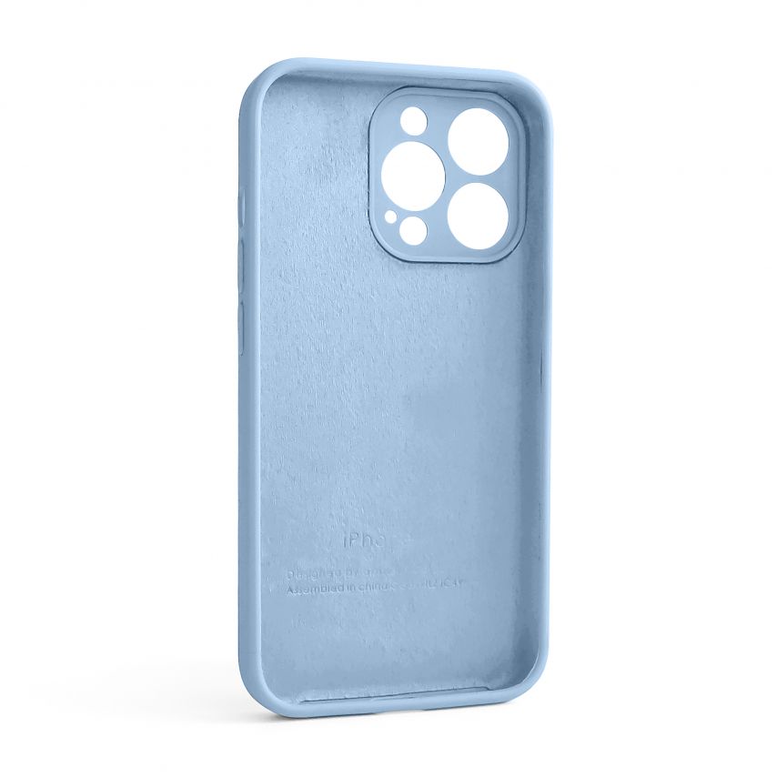 Чохол Full Silicone Case для Apple iPhone 13 Pro light blue (05) закрита камера (без логотипу)