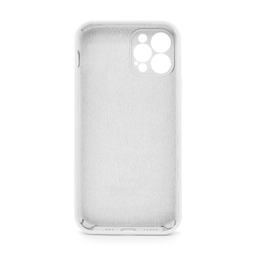 Чохол Full Silicone Case для Apple iPhone 12 Pro Max white (09) закрита камера (без логотипу)