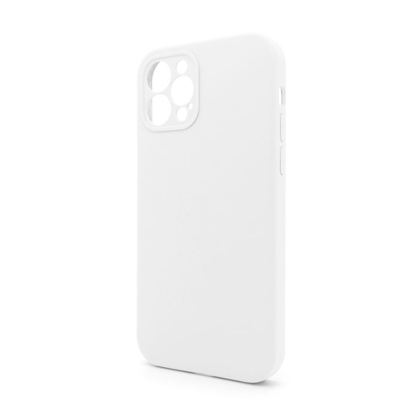 Чохол Full Silicone Case для Apple iPhone 12 Pro Max white (09) закрита камера (без логотипу)