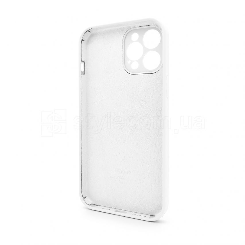 Чохол Full Silicone Case для Apple iPhone 12 Pro Max white (09) закрита камера (без логотипу)