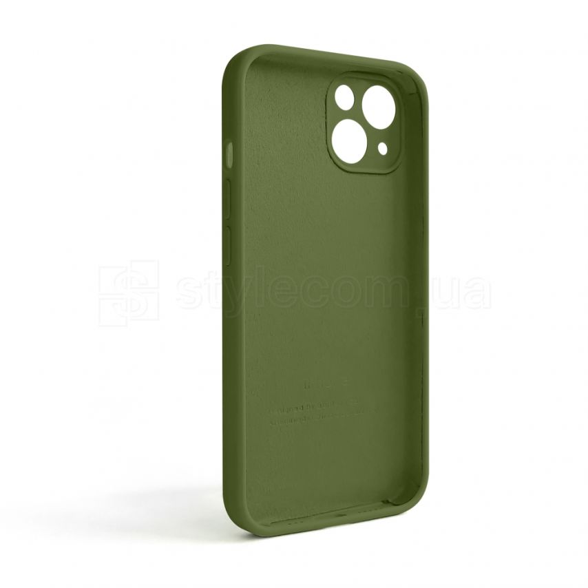 Чехол Full Silicone Case для Apple iPhone 13 army green (45) закрытая камера (без логотипа)