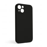 Чехол Full Silicone Case для Apple iPhone 13 black (18) закрытая камера (без логотипа)