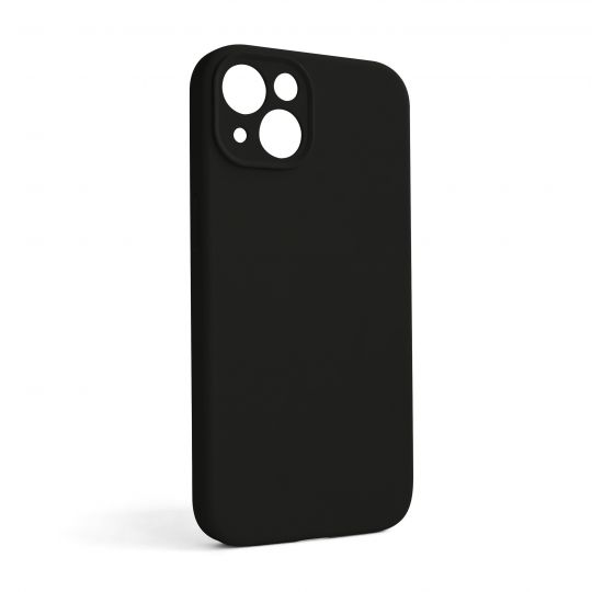Чехол Full Silicone Case для Apple iPhone 13 black (18) закрытая камера (без логотипа)