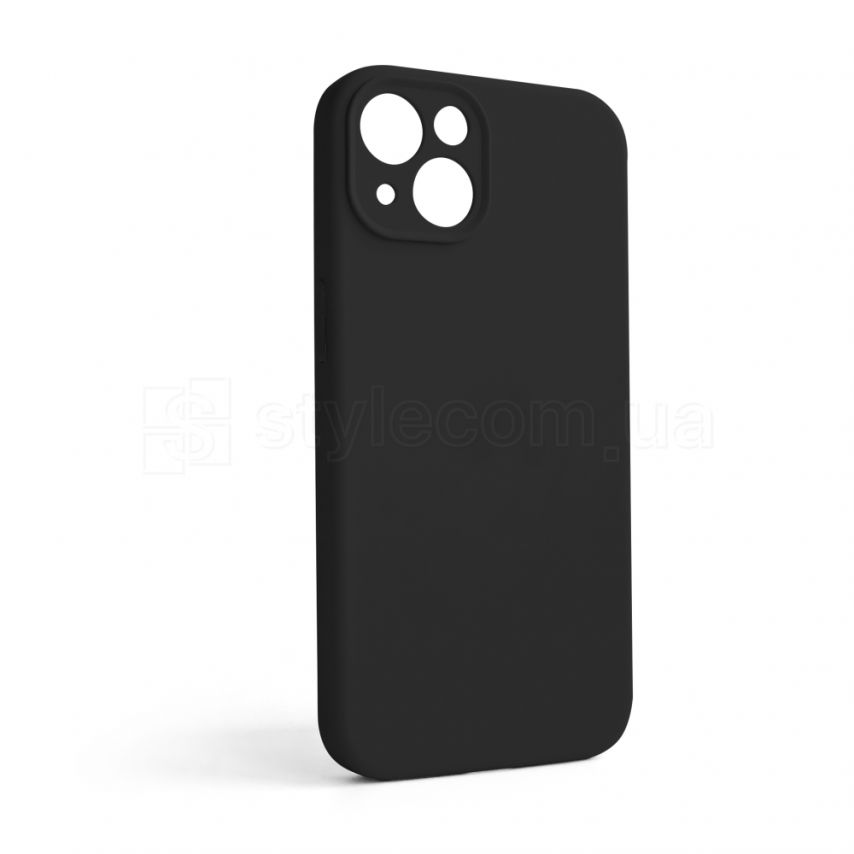 Чехол Full Silicone Case для Apple iPhone 13 black (18) закрытая камера (без логотипа)