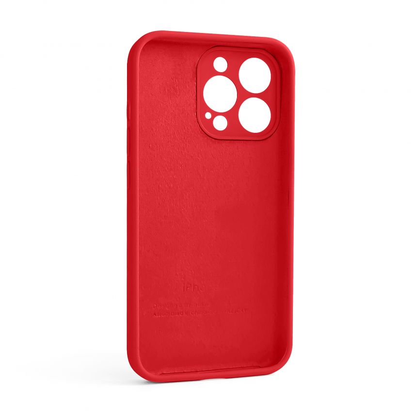 Чехол Full Silicone Case для Apple iPhone 13 Pro red (14) закрытая камера (без логотипа)