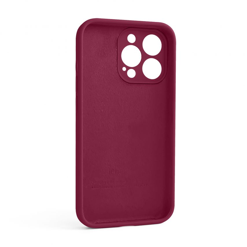 Чохол Full Silicone Case для Apple iPhone 13 Pro rose red (37) закрита камера (без логотипу)