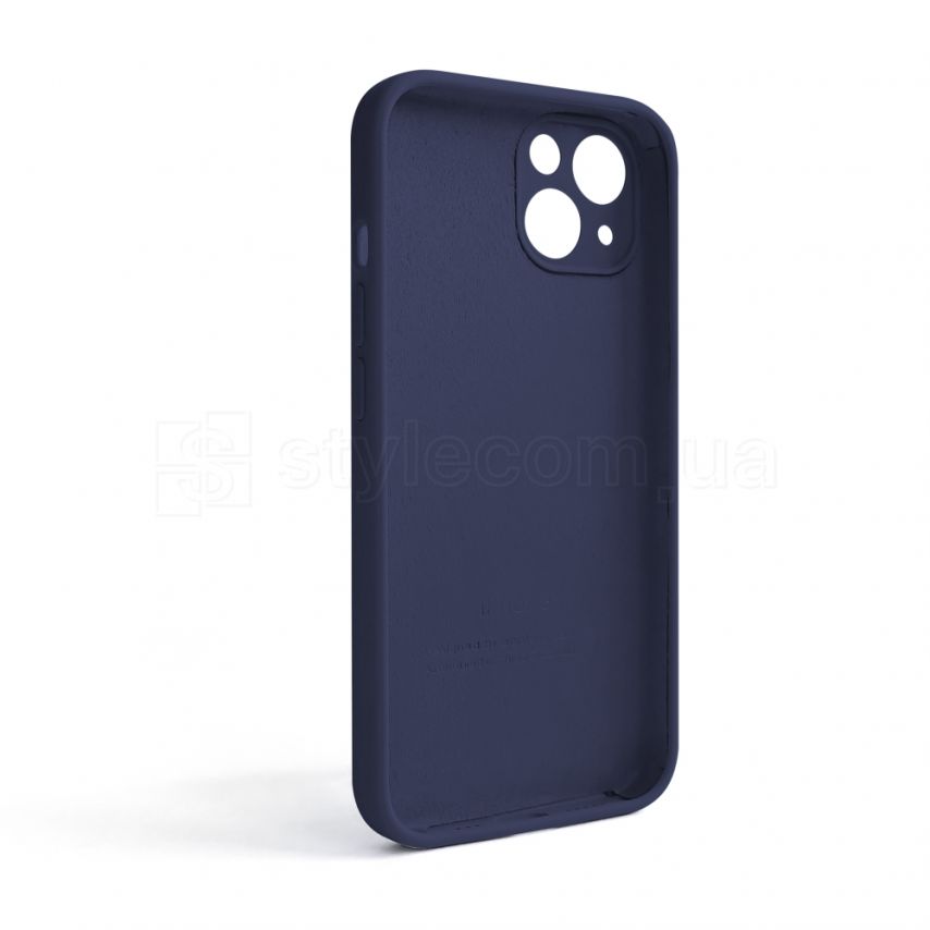 Чехол Full Silicone Case для Apple iPhone 13 dark blue (08) закрытая камера (без логотипа)