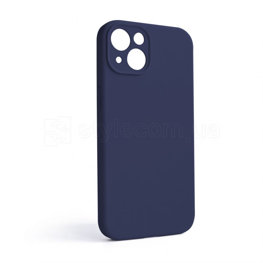 Чехол Full Silicone Case для Apple iPhone 13 dark blue (08) закрытая камера (без логотипа)