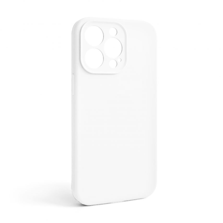 Чохол Full Silicone Case для Apple iPhone 13 Pro white (09) закрита камера (без логотипу)
