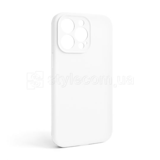 Чехол Full Silicone Case для Apple iPhone 13 Pro white (09) закрытая камера (без логотипа)