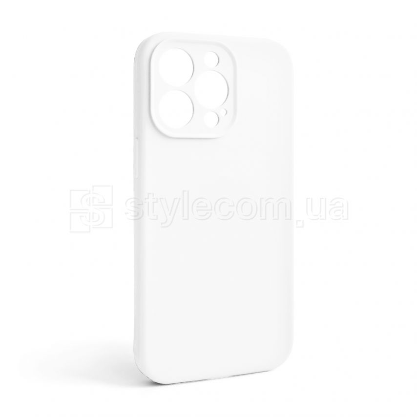Чехол Full Silicone Case для Apple iPhone 13 Pro white (09) закрытая камера (без логотипа)