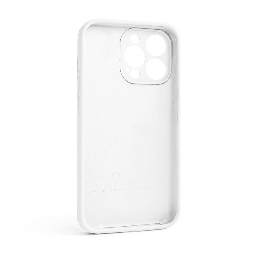 Чохол Full Silicone Case для Apple iPhone 13 Pro white (09) закрита камера (без логотипу)