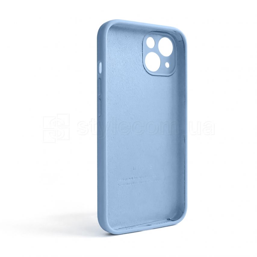 Чехол Full Silicone Case для Apple iPhone 13 light blue (05) закрытая камера (без логотипа)