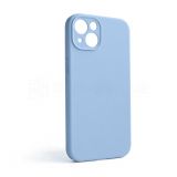 Чехол Full Silicone Case для Apple iPhone 13 light blue (05) закрытая камера (без логотипа)