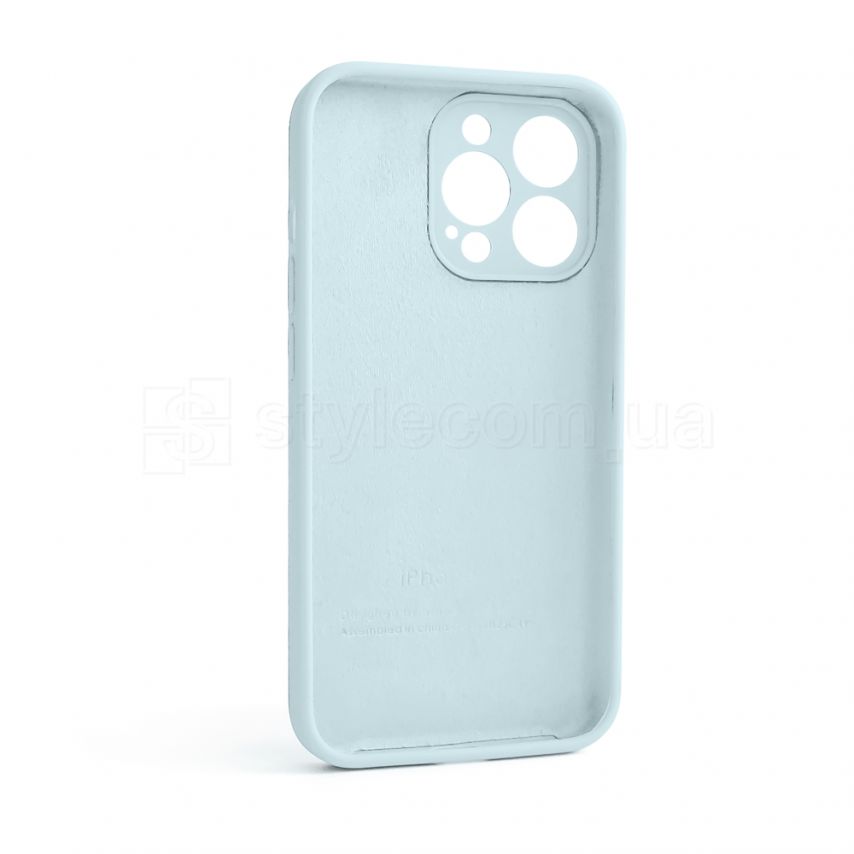 Чехол Full Silicone Case для Apple iPhone 13 Pro sky blue (58) закрытая камера (без логотипа)