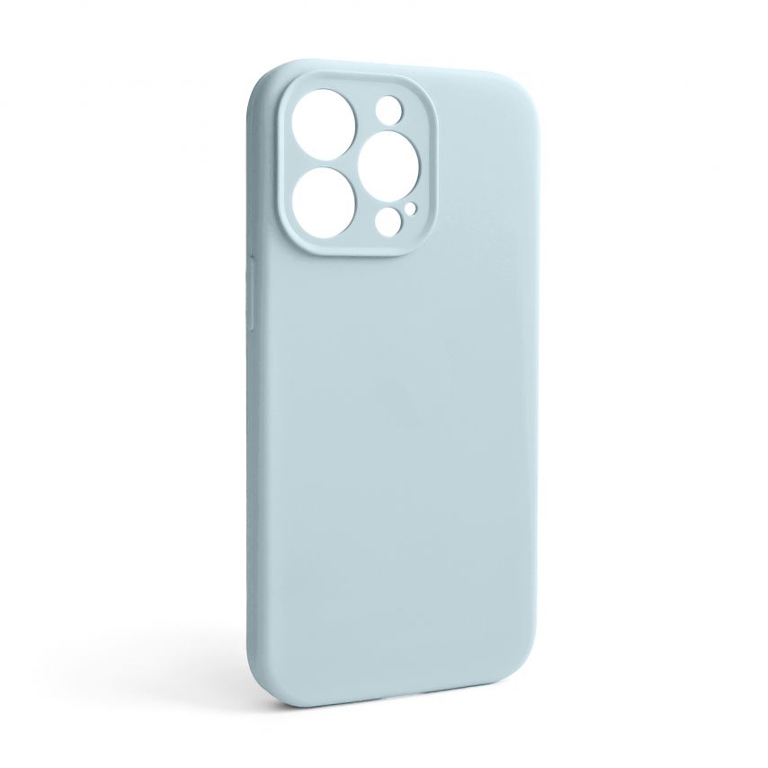 Чехол Full Silicone Case для Apple iPhone 13 Pro sky blue (58) закрытая камера (без логотипа)