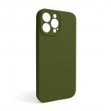 Чехол Full Silicone Case для Apple iPhone 13 Pro Max army green (45) закрытая камера (без логотипа)
