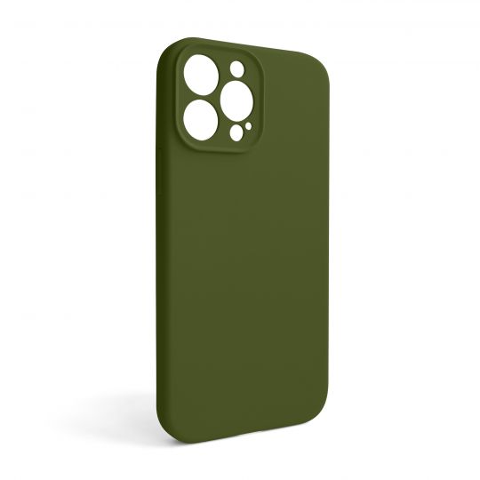 Чехол Full Silicone Case для Apple iPhone 13 Pro Max army green (45) закрытая камера (без логотипа)
