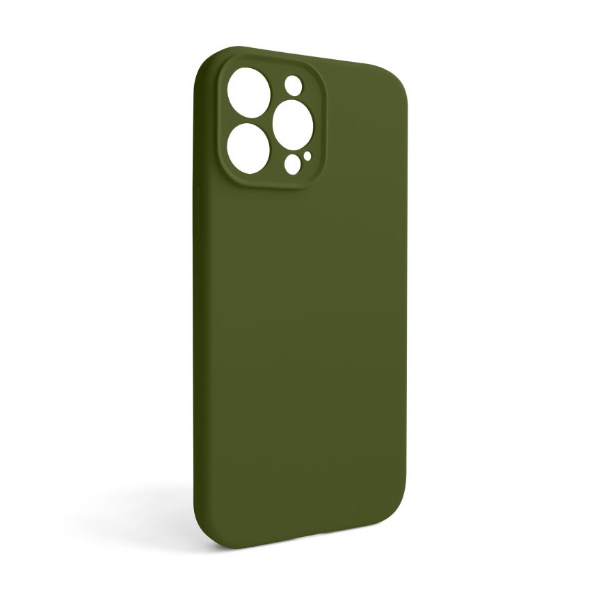 Чехол Full Silicone Case для Apple iPhone 13 Pro Max army green (45) закрытая камера (без логотипа)