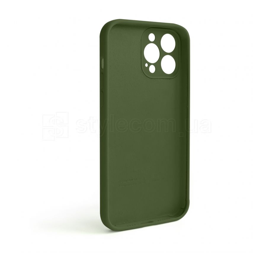 Чехол Full Silicone Case для Apple iPhone 13 Pro Max army green (45) закрытая камера (без логотипа)